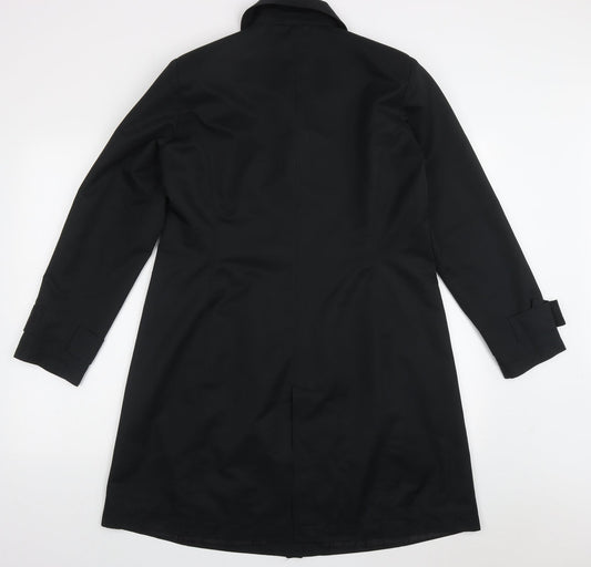 Back view of Agenda women’s black jacket, size UK 14, button