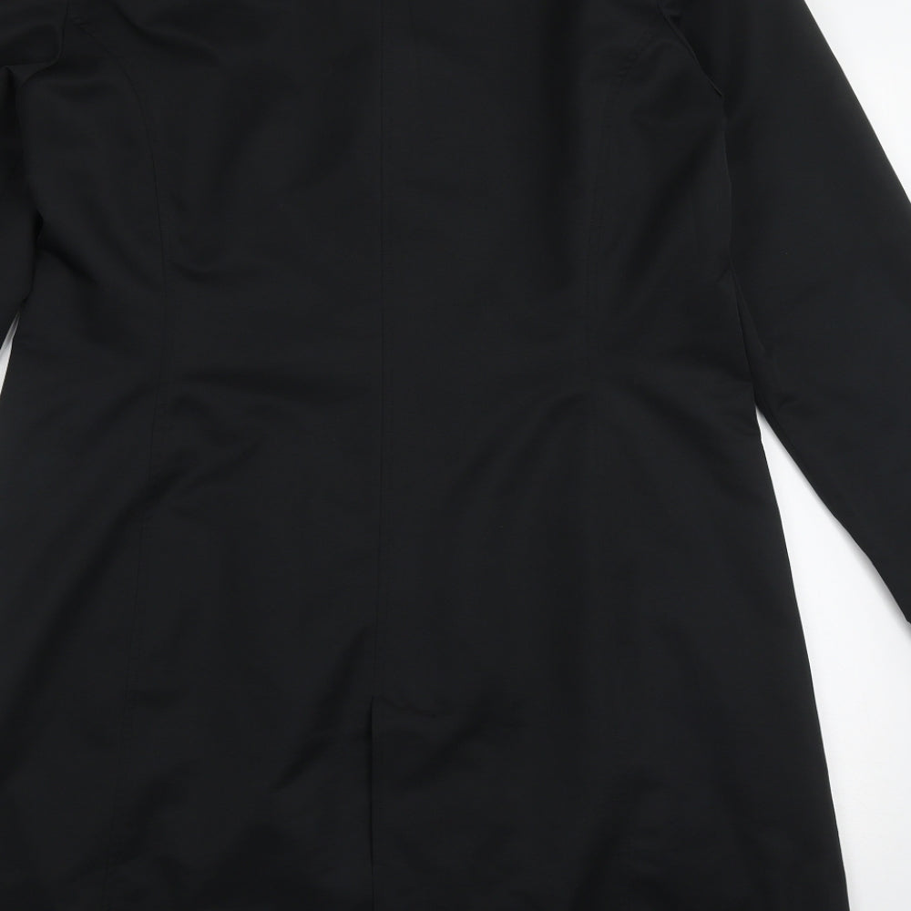 Brand and care label for Agenda women’s black jacket, size UK 14, button