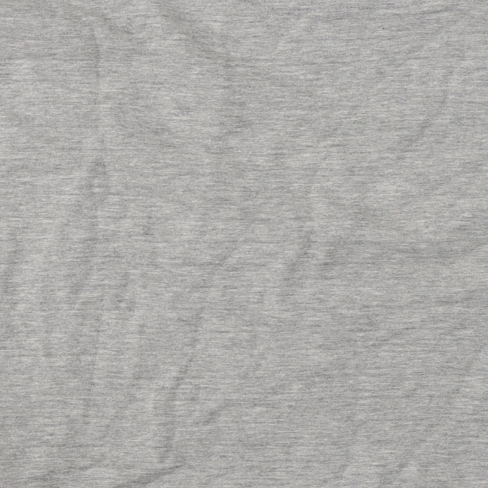 Brand and care label for Hutson Harbour men’s grey round neck cotton jumper, size L