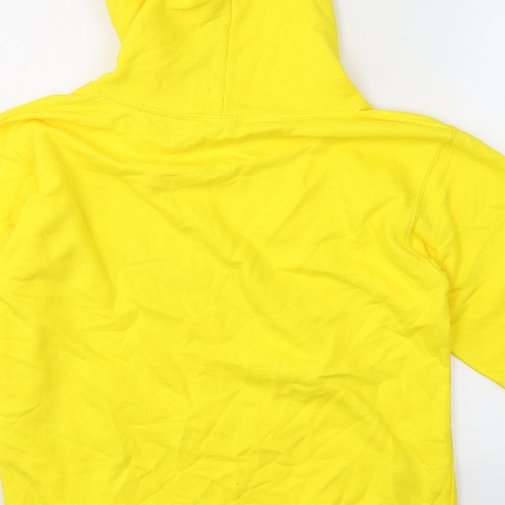 Justhoods Girls Yellow Cotton Pullover Hoodie Size 12-13 Years - Loser/Lover