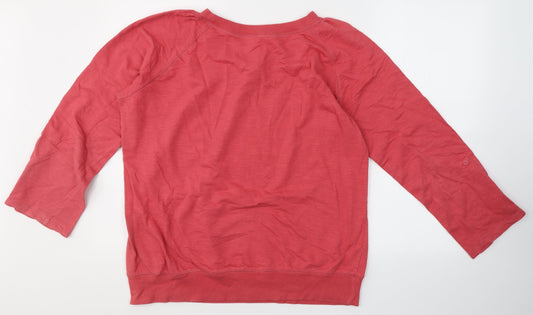 TU Womens Pink Round Neck Cotton Pullover Jumper Size 18