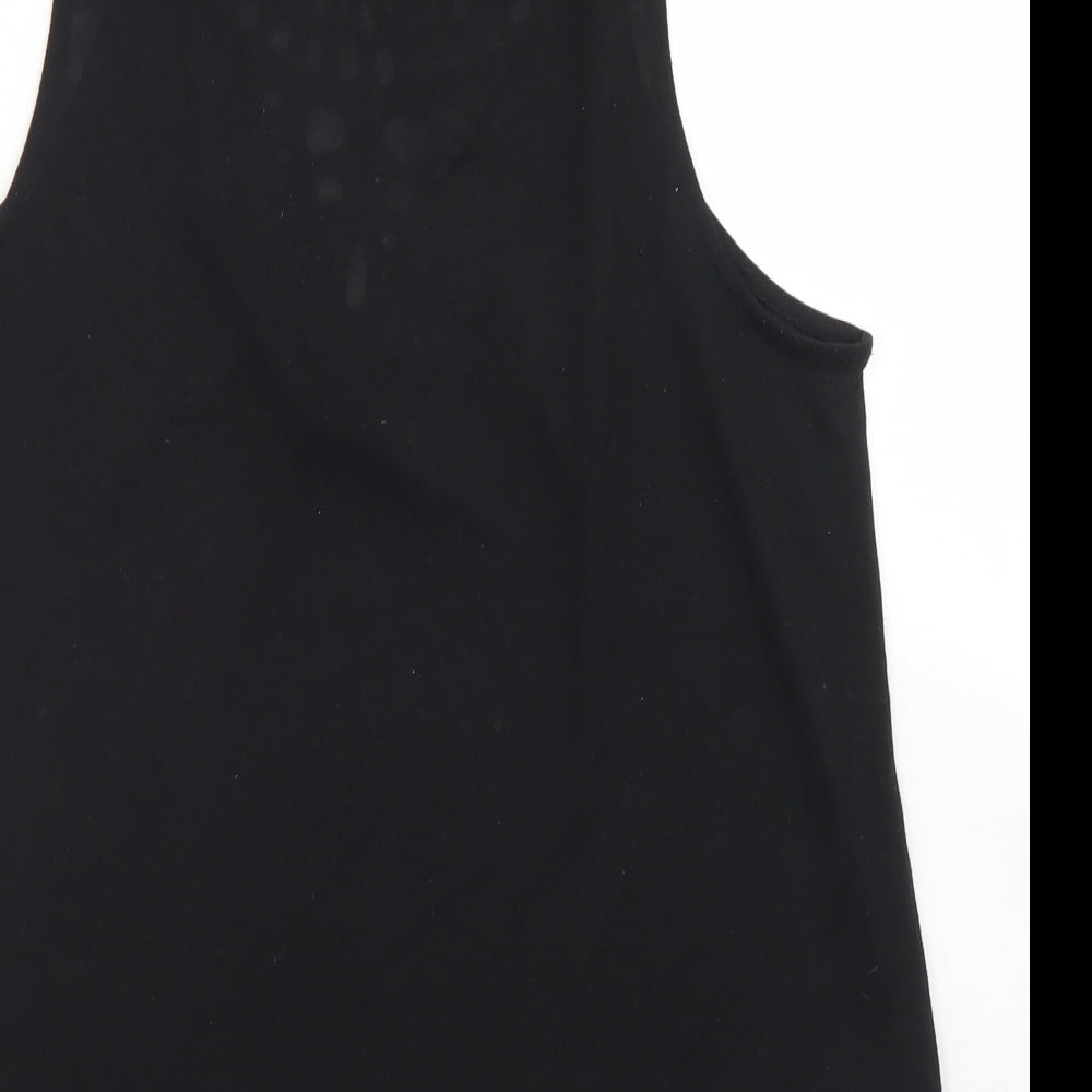 Womens UK Size M H&M Black Basic Tank