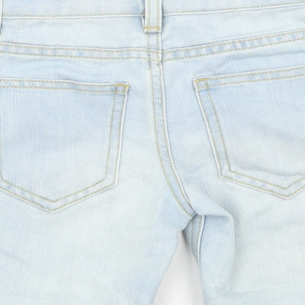 Denim Co Girls Blue Cotton Boyfriend Shorts Size 3-4 Years Regular