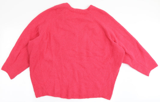 Womens UK Size 12 Topshop Pink Pullover Jumper