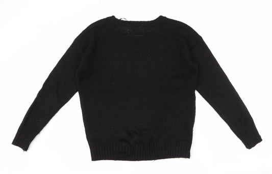 Womens UK Size 8 New Look Black Pullover Jumper