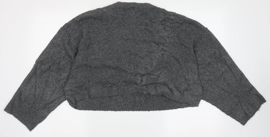 Womens UK Size 10 Topshop Grey Pullover Jumper