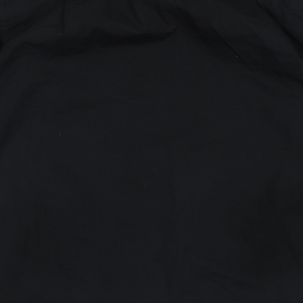 F&F Mens Black Cotton Button-Up Size 15 Collared Button