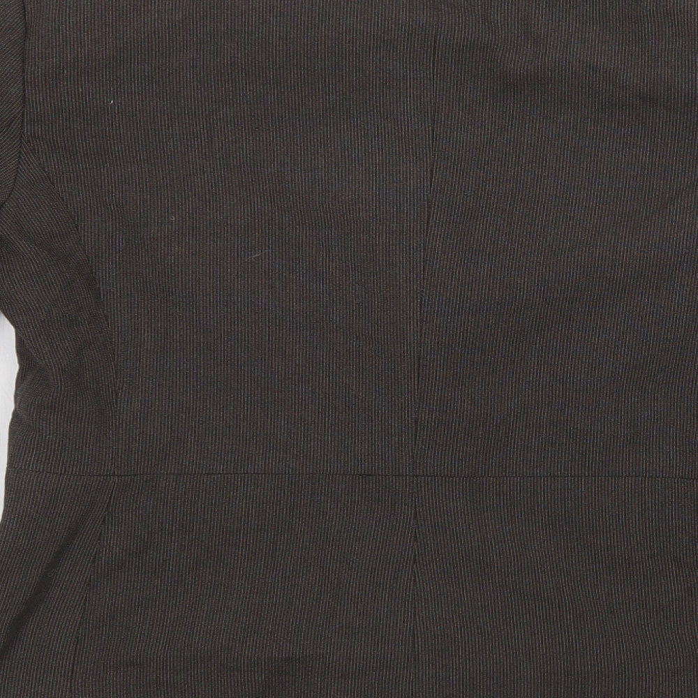 AMARANTO Womens Grey Jacket Blazer Size 12 Button