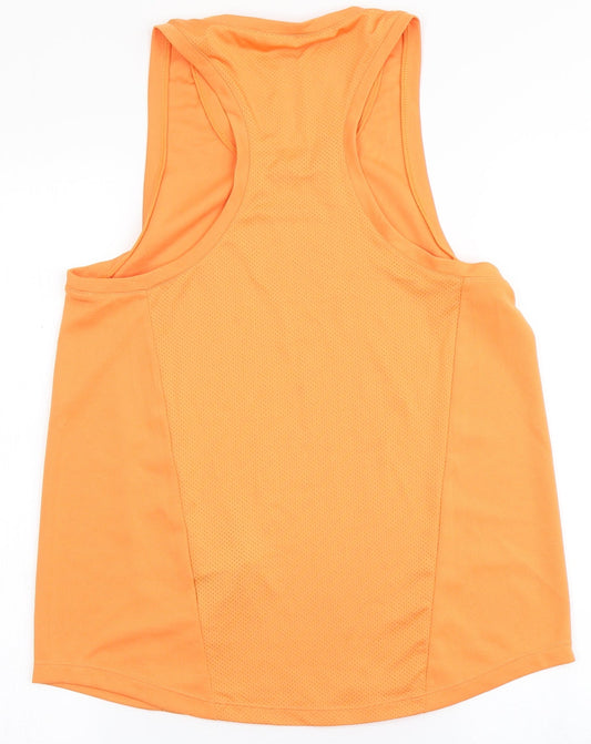 ASOS Womens Orange  Polyester Basic Tank Size 10 Round Neck