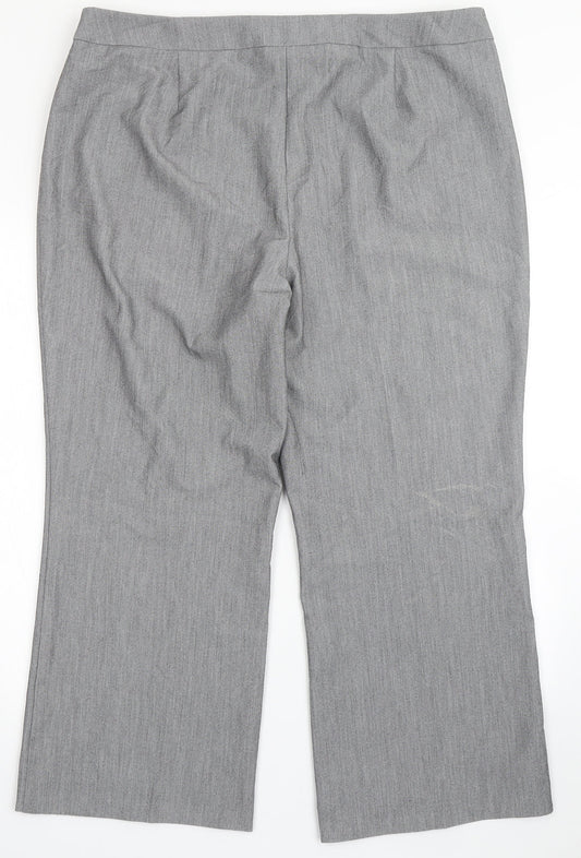 Womens UK Size 18 Marks and Spencer Regular Fit Dress Pants Grey Trousers