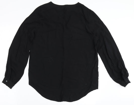 Womens UK Size 8 JDY Black Basic Blouse
