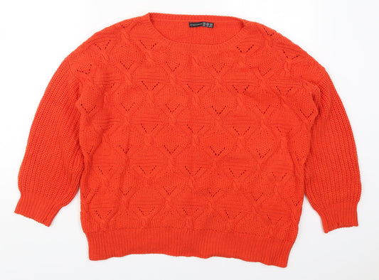 Womens UK Size 12 Atmosphere Orange Pullover Jumper