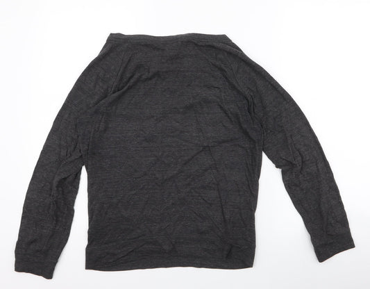 H&M Womens Grey Polyester Pullover Sweatshirt Size S Pullover