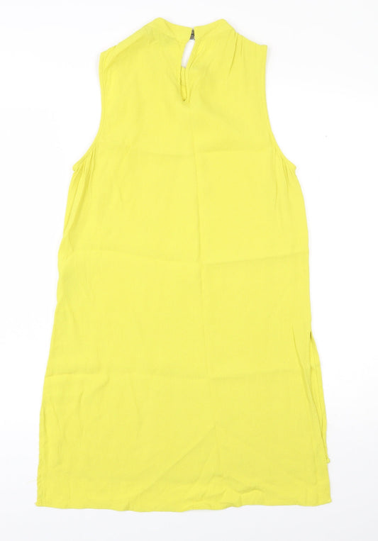 Womens UK Size 10 New Look Yellow Basic Blouse
