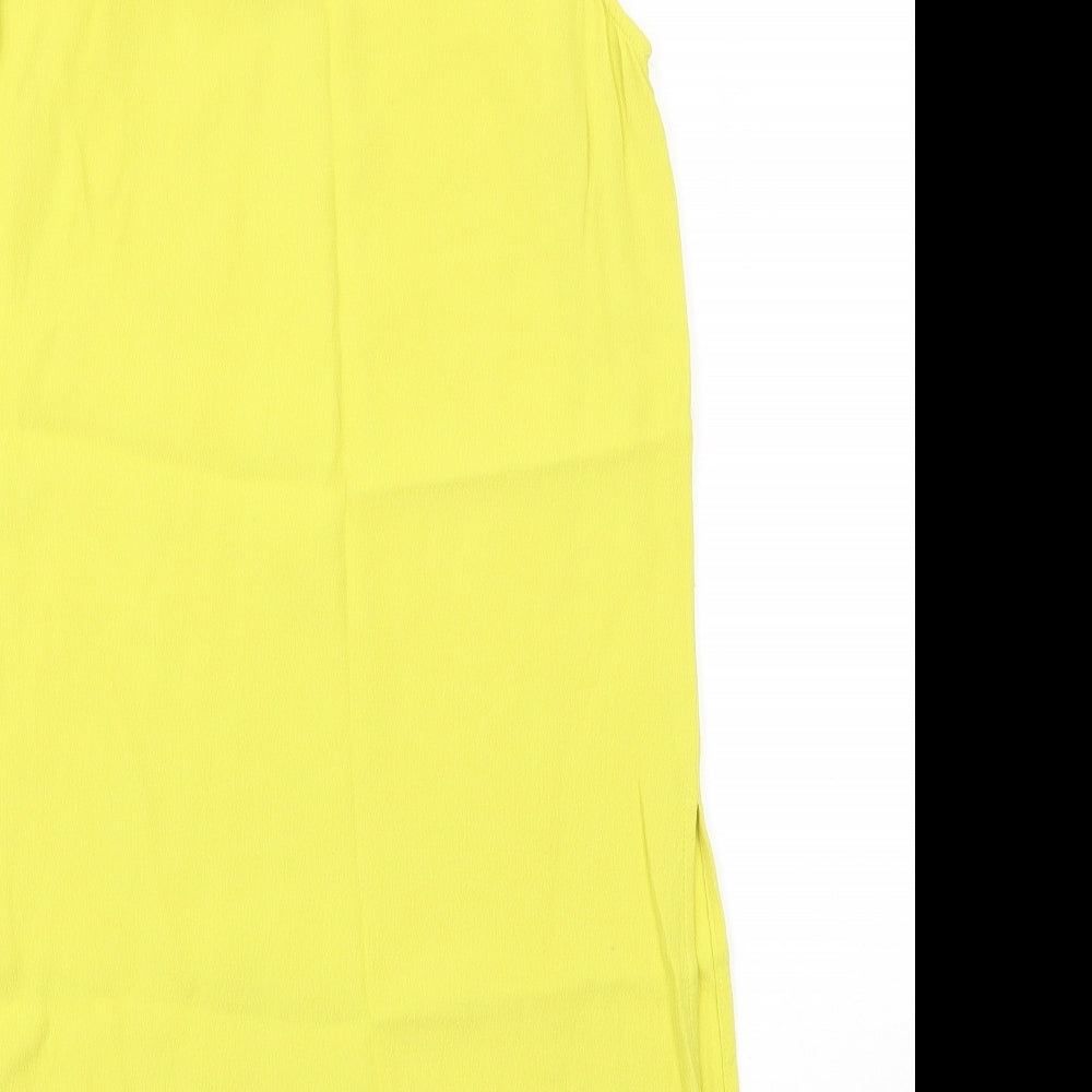 Womens UK Size 10 New Look Yellow Basic Blouse