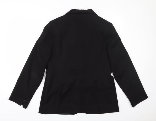 Womens UK Size 14 AMARANTO Regular Black Suit Jacket