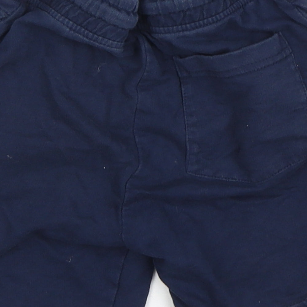 Pep & Co Boys Blue Cotton Sweat Shorts Size 5-6 Years Regular Drawstring