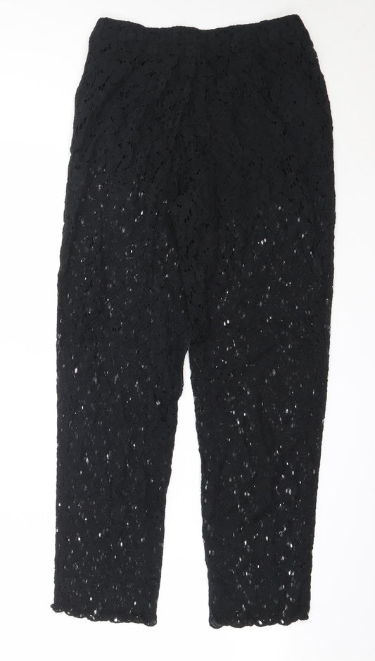 Womens UK Size 6 H&M Regular Fit Capri Black Trousers