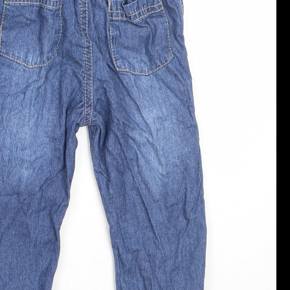 George Boys Blue Cotton Capri Jeans Size 9-12 Months