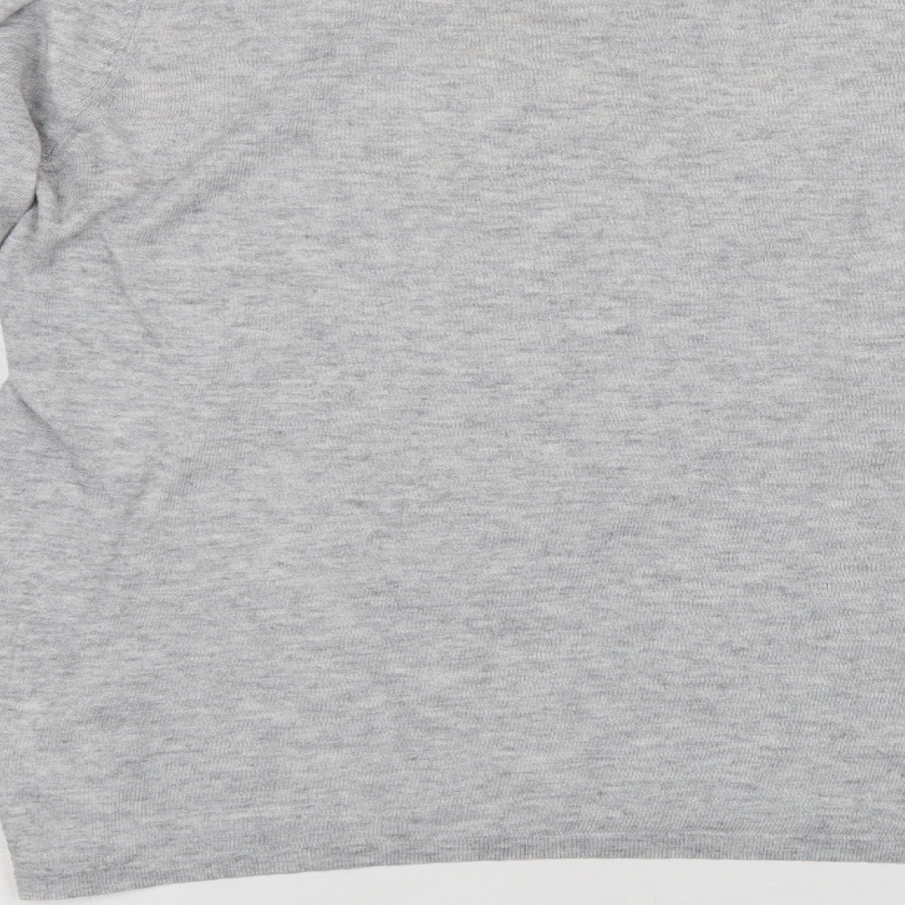 02 Collection Womens Grey Crew Neck Polyester Pullover Jumper Size M