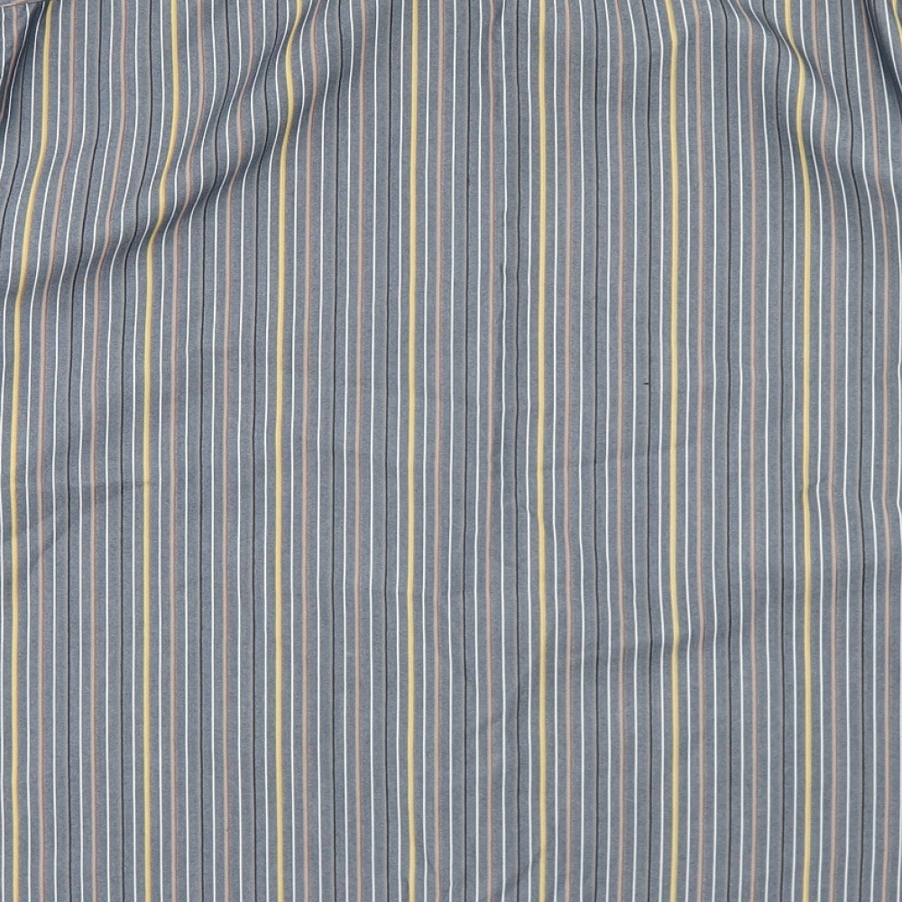 Mens UK Size L Marks and Spencer Blue Button-Up Long Sleeve Casual Shirt