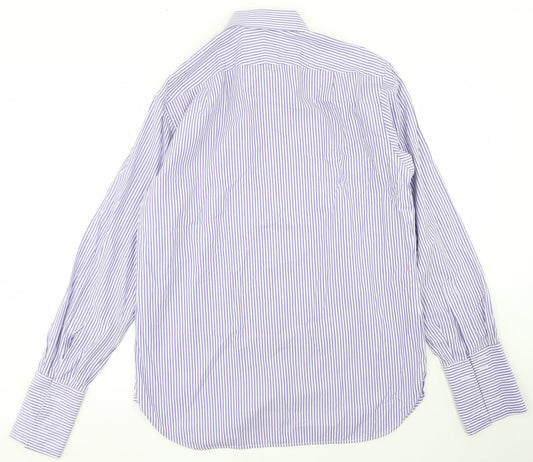 Mens UK Collar Size 16 Marks and Spencer Smart Purple Dress Shirt