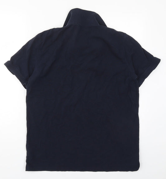 BALDESSARINI Mens Blue Polo Size XL Collared Pullover