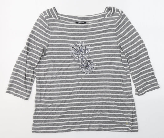 Womens UK Size 12 Olsen Grey Pullover Jumper