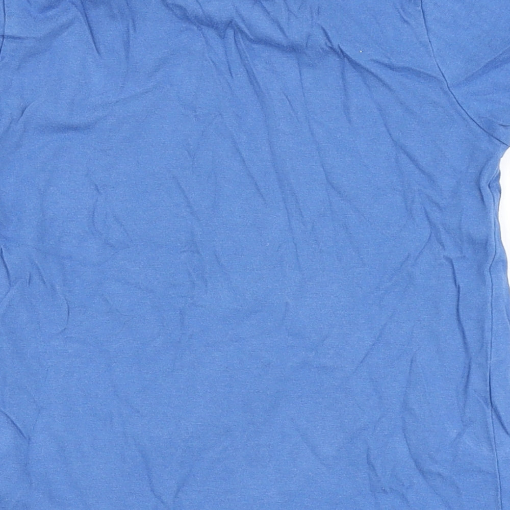 Primark Boys Blue 100% Cotton Basic T-Shirt Size 5-6 Years Round Neck - Yeti, Chill Out