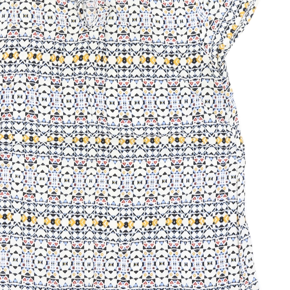 Womens UK Size 4 H&M Multicoloured Basic Blouse
