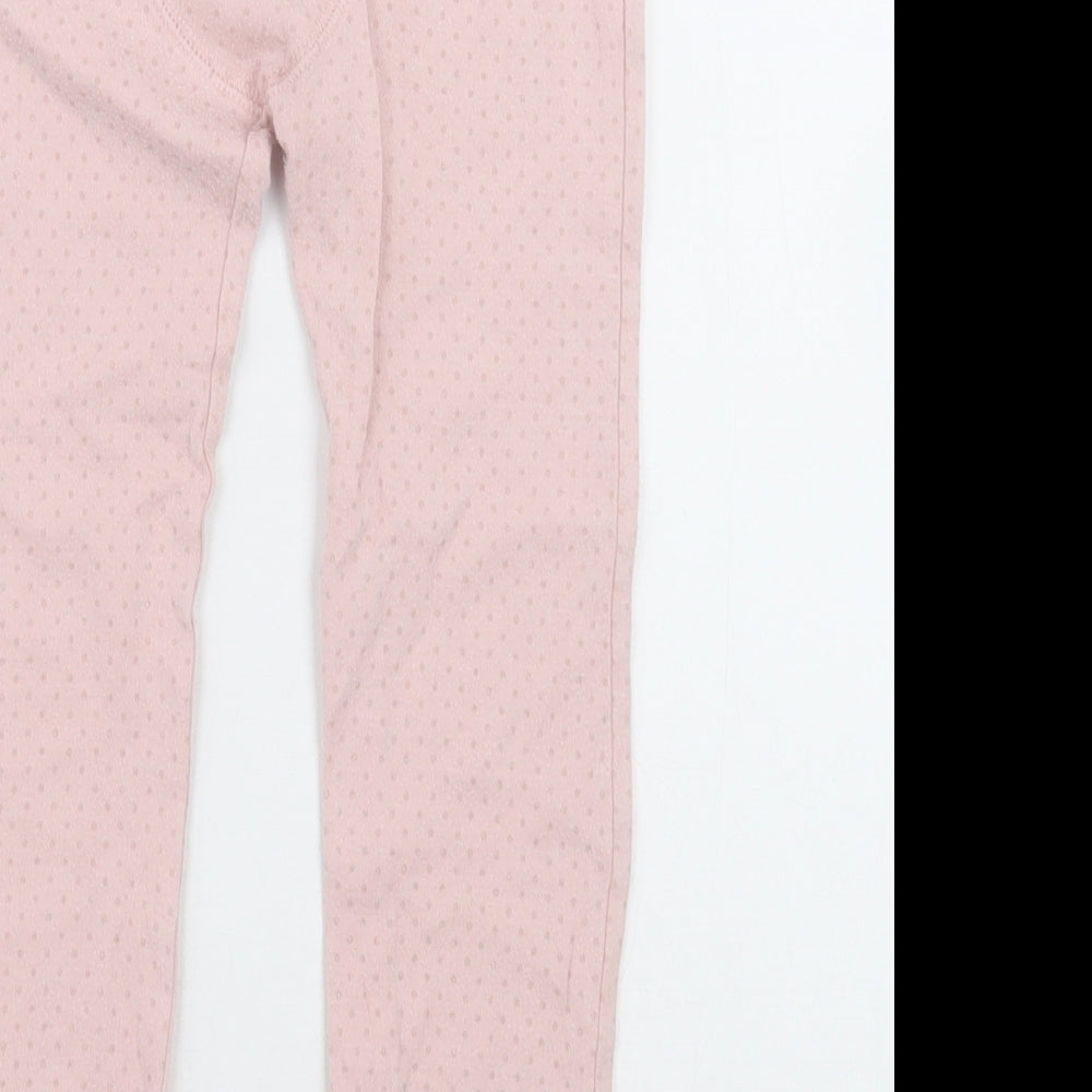 NEXT Girls Pink Polka Dot Cotton Cami Pyjama Pants Size 5-6 Years Pullover