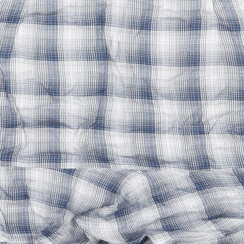 Oasis Womens Blue Geometric Viscose A-Line Skirt Size 10 Zip