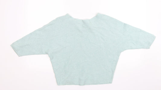 George Womens Green Round Neck Viscose Pullover Jumper Size S