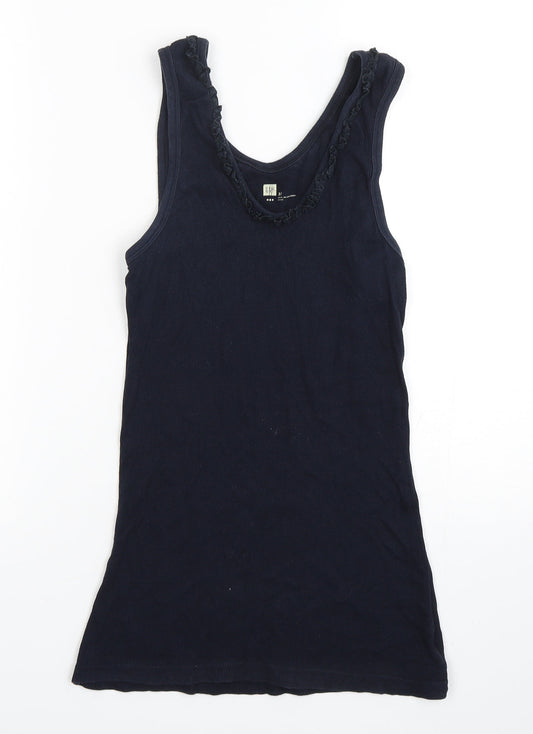 Womens UK Size M Gap Blue Basic Tank