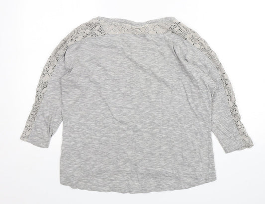 Womens UK Size M H&M Grey Basic T-Shirt