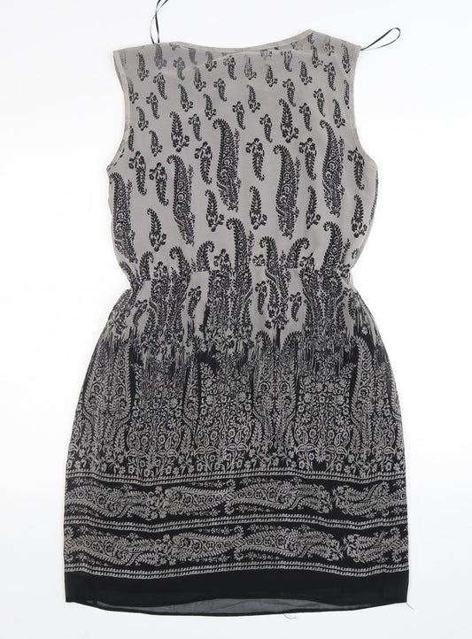 F&F Womens Multicoloured Paisley Polyester Shift Size 10 Round Neck Pullover
