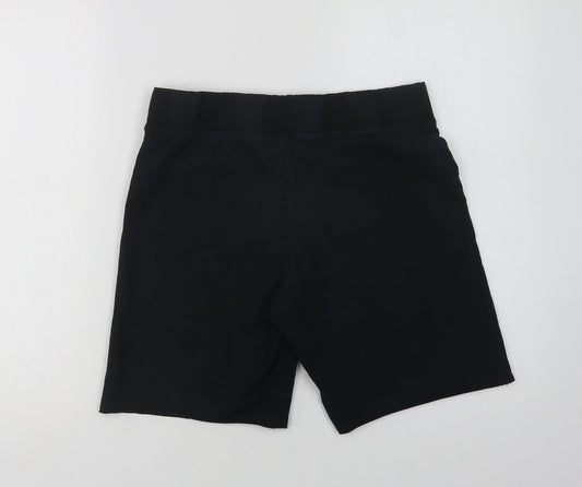 Dunnes Stores Womens Black  Cotton Compression Shorts Size M L8 in Regular