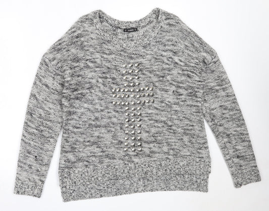 Womens UK Size 14 Dunnes Stores Grey Pullover Jumper