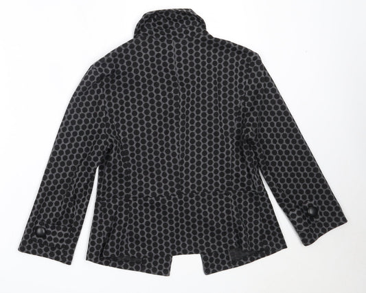 Back view of Epilogue women’s black jacket, size UK 10, button