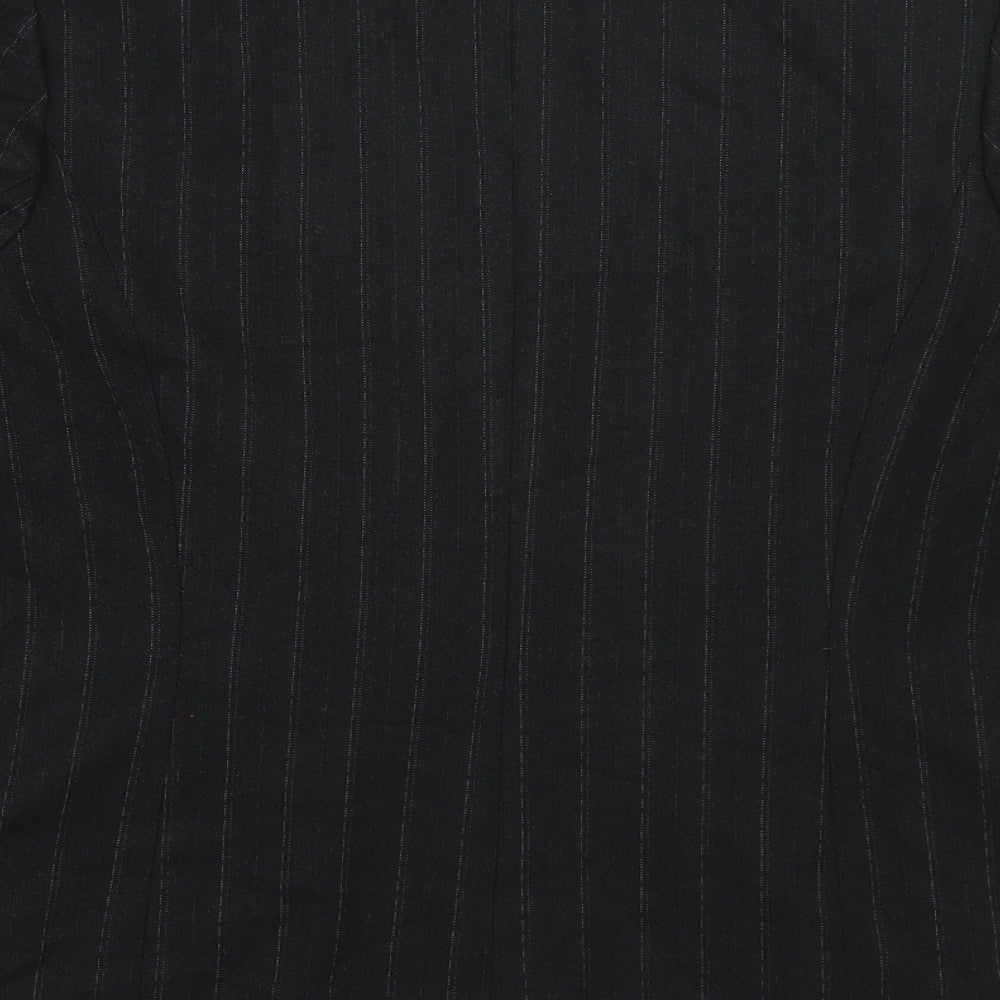 Autonomy Womens Grey Striped Polyester Jacket Blazer Size 12