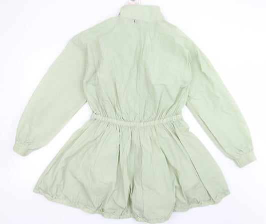 Missguided Womens Green Jacket Size 12 Zip