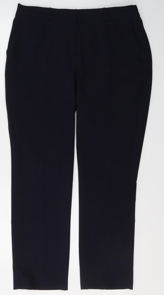 Womens UK Size 12 Dunnes Stores Regular Fit Blue Trousers