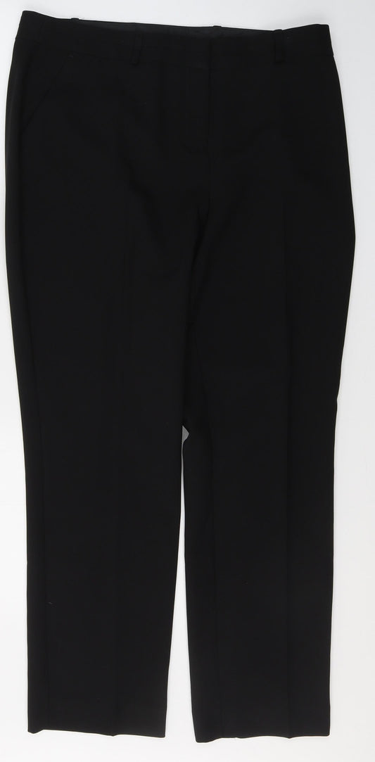 Womens UK Size 14 Dunnes Stores Regular Fit Black Trousers