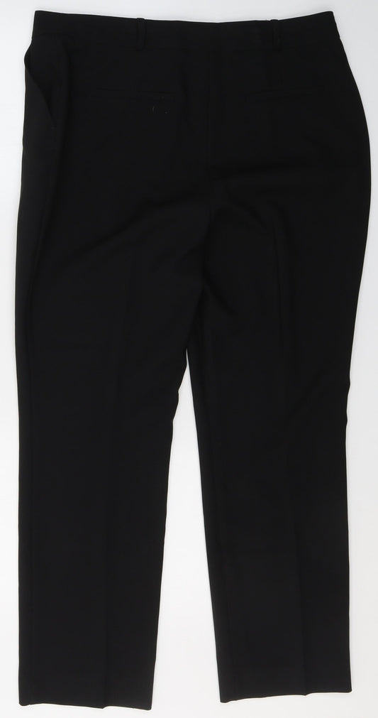 Womens UK Size 14 Dunnes Stores Regular Fit Black Trousers