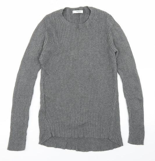 Womens UK Size L Mango Grey Pullover Jumper