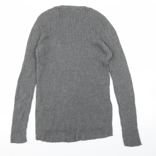 Womens UK Size L Mango Grey Pullover Jumper