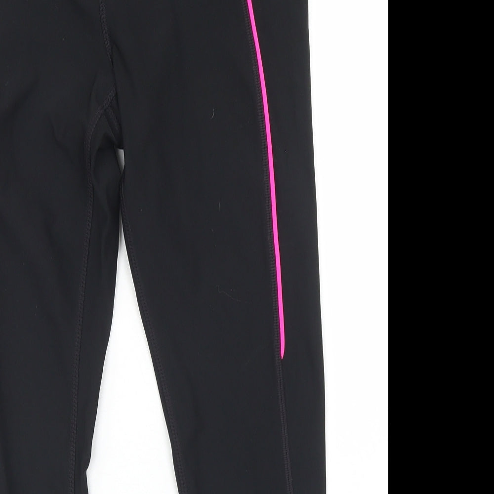 Athletic Works Womens Black Polyester Compression Shorts Size S L18 in Regular