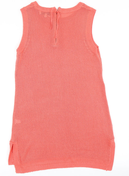 Womens UK Size 10 NEXT Orange Basic T-Shirt