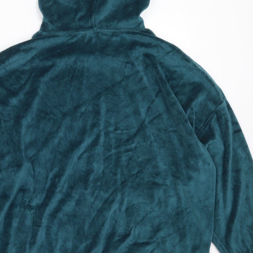 Sparkle & Fade Womens Blue Cotton Pullover Hoodie Size S