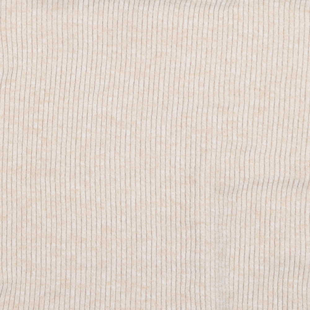 F&F Womens Beige Roll Neck Polyester Pullover Jumper Size 14